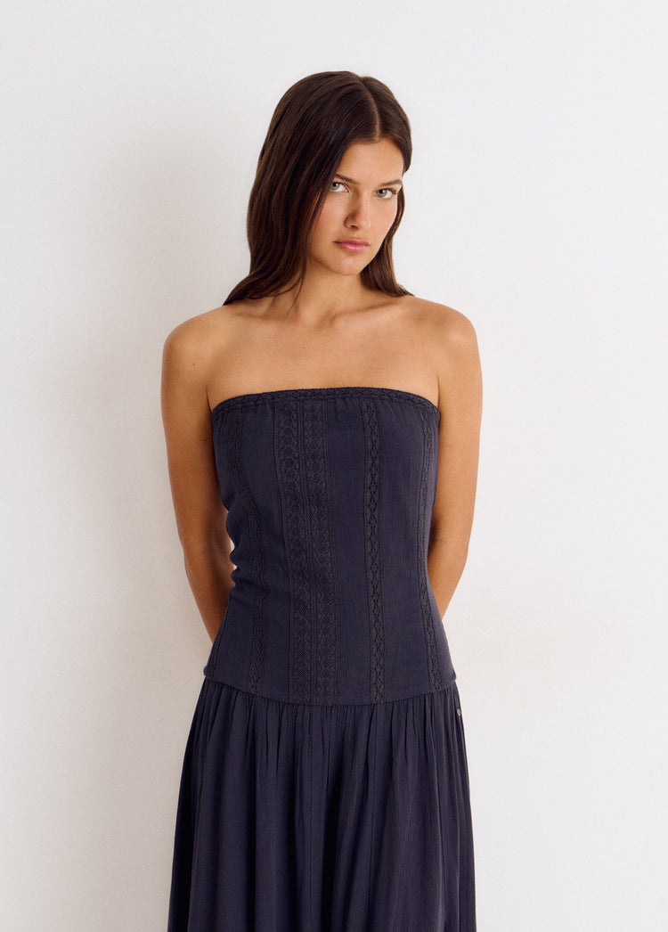 Long bandeau dress