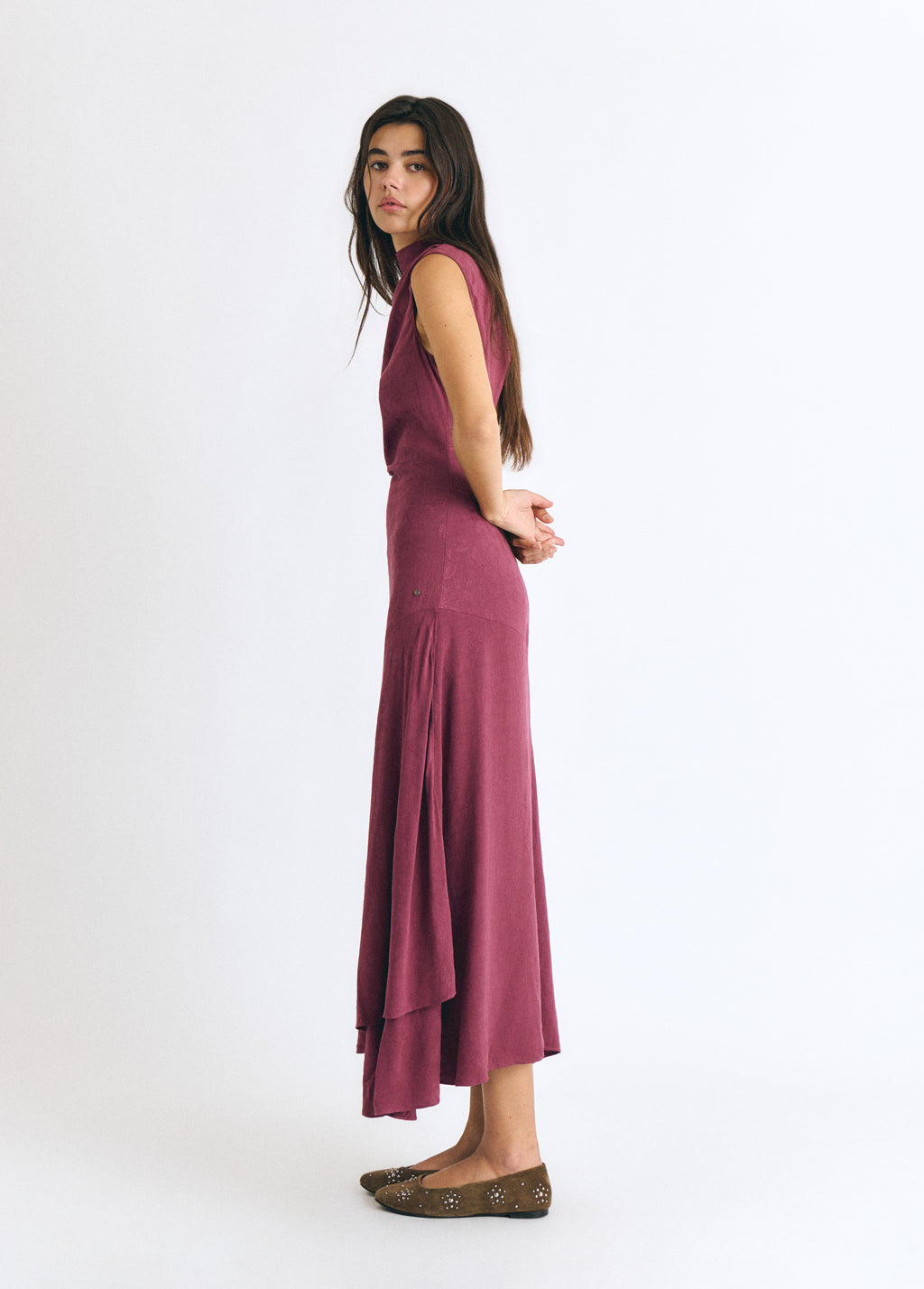Langes Jacquardkleid