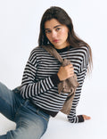 Striped crew-neck sweater