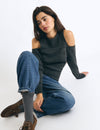 Jumper with cutout shoulders