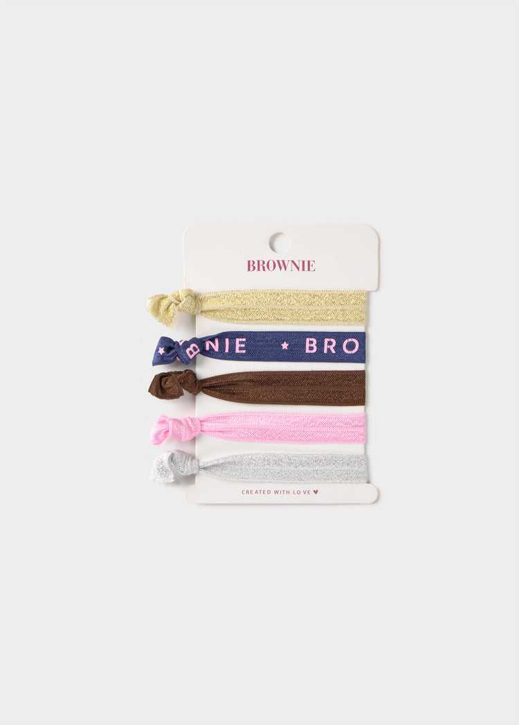 Packung Haargummis mit Brownie-Logo