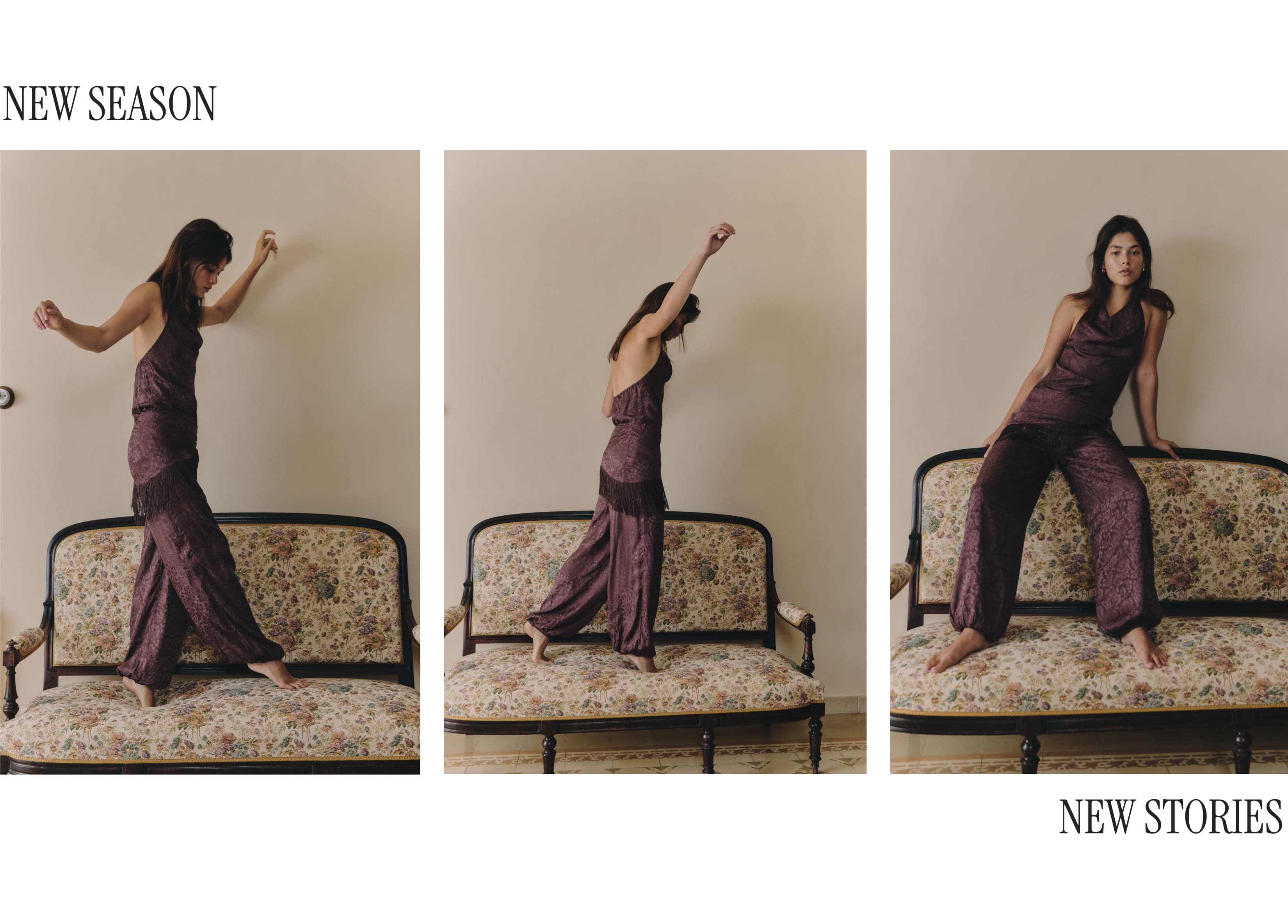 Harem pants with fringed scarf