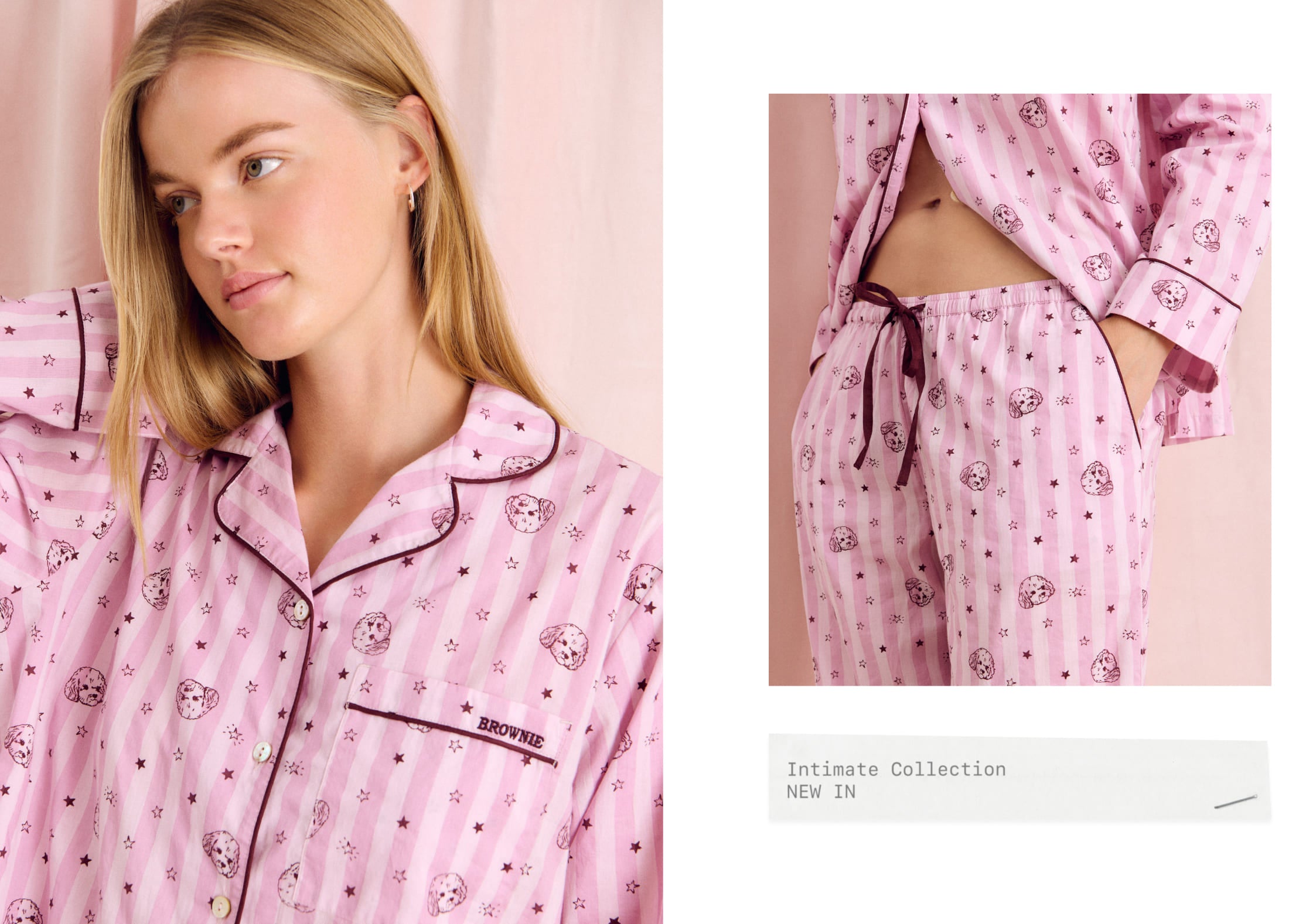 Gemusterter Pyjama