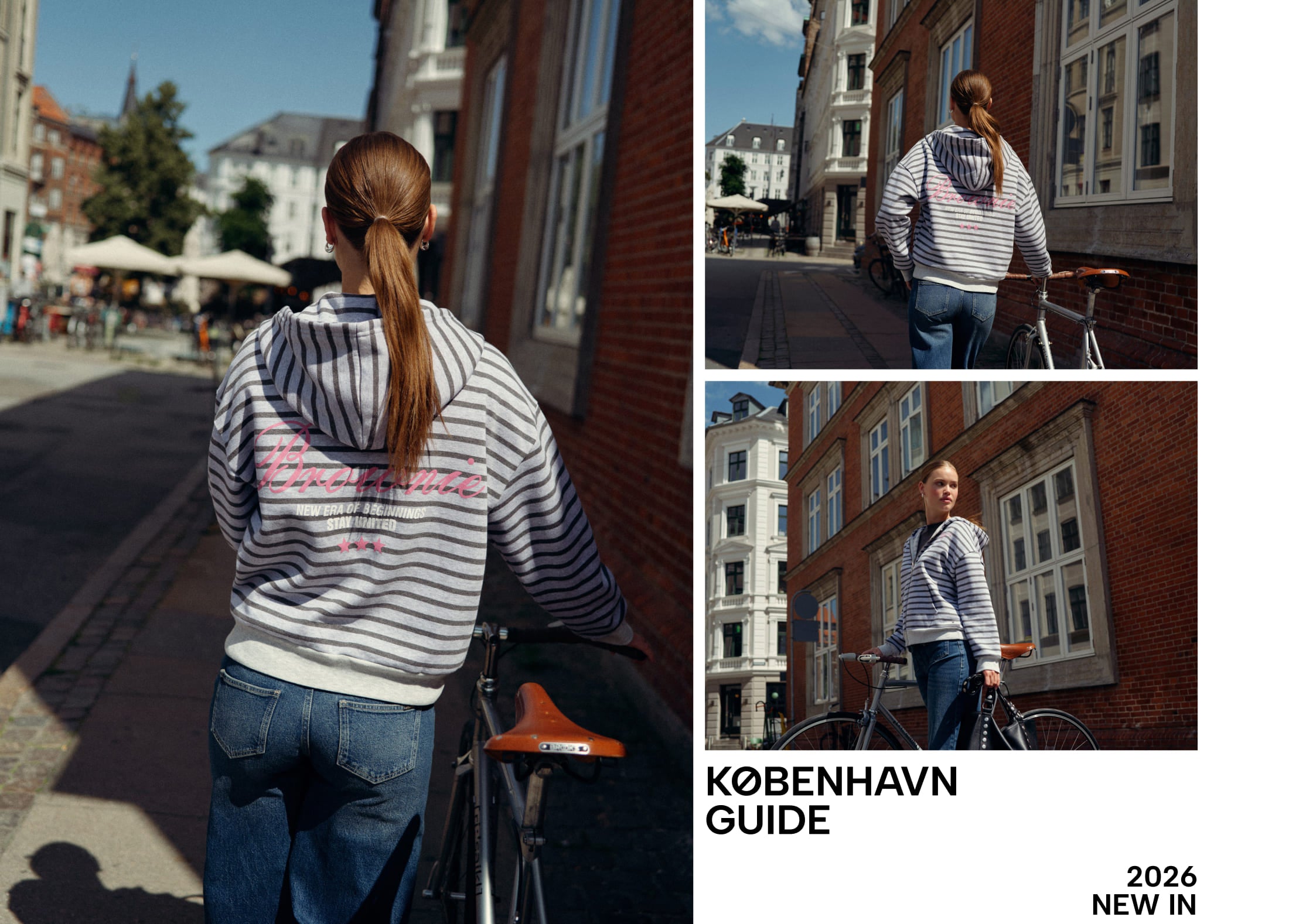 Sweatshirt mit Reißverschluss, Streifen und Stickerei