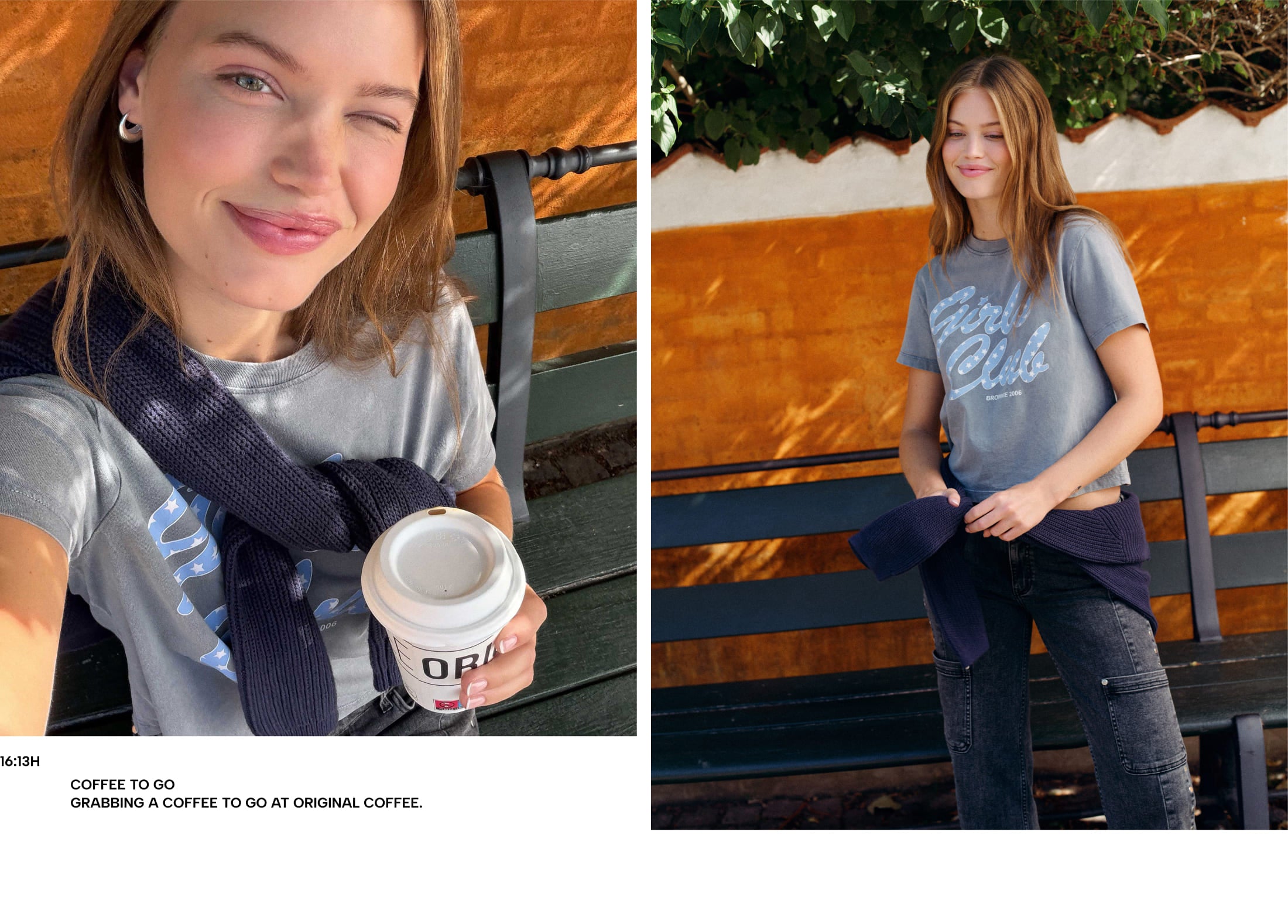 T-Shirt mit Print Girls Club