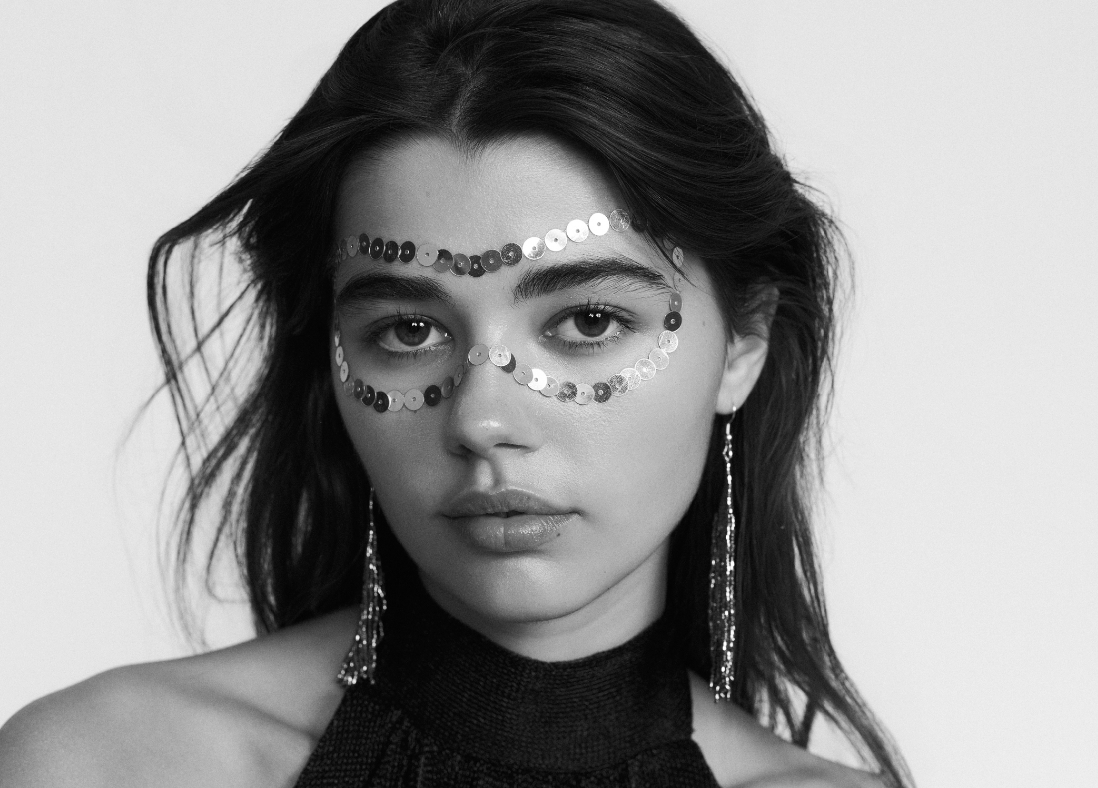 Beaded fringe earrings