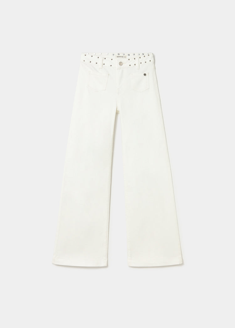 Glitter patch pocket pants