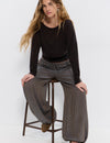 Wijde broek met ruitpatroon