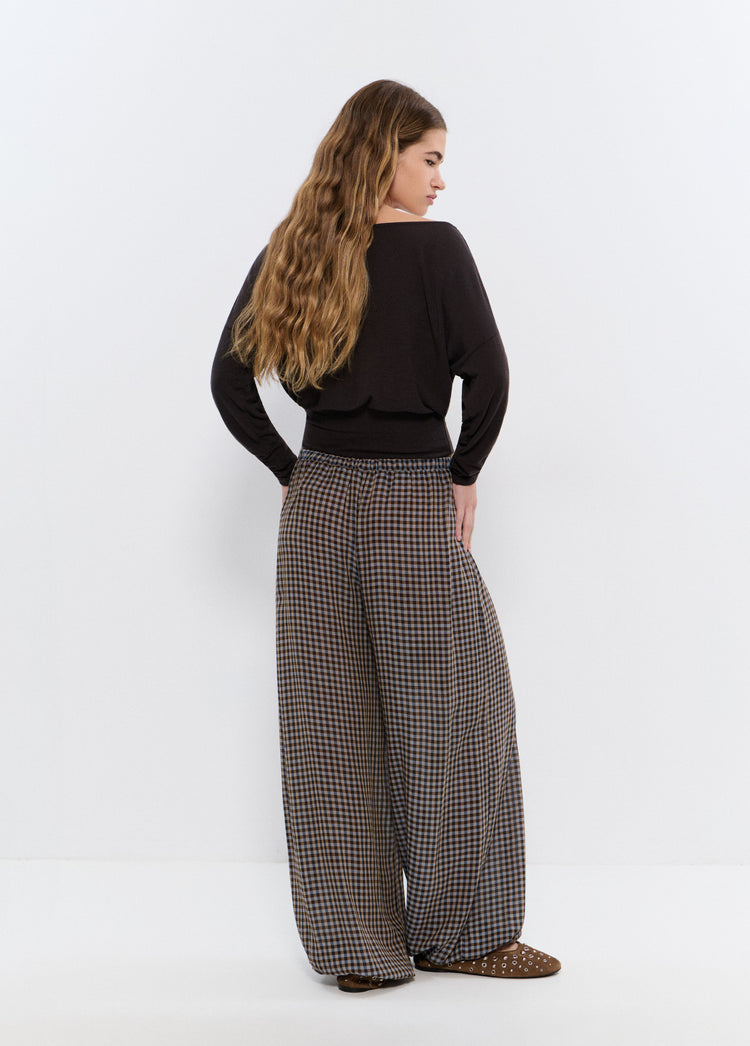 Plaid harem pants