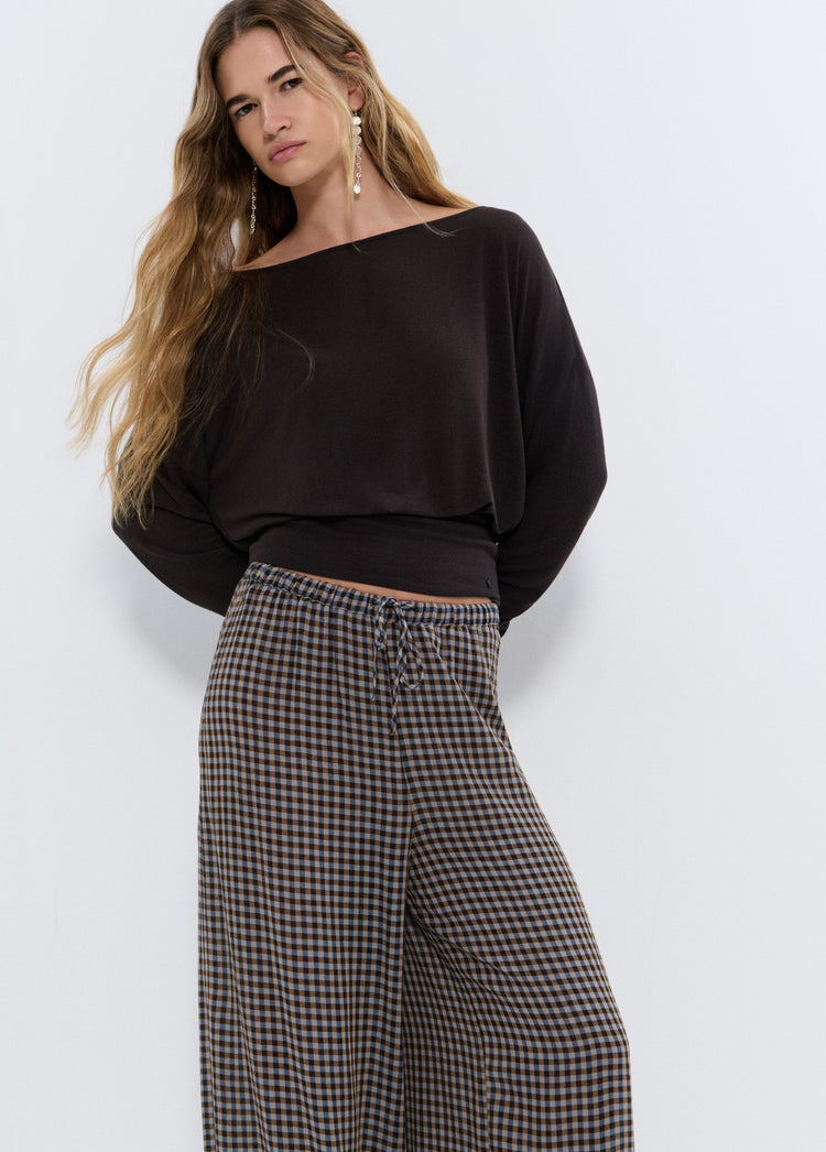 Plaid harem pants