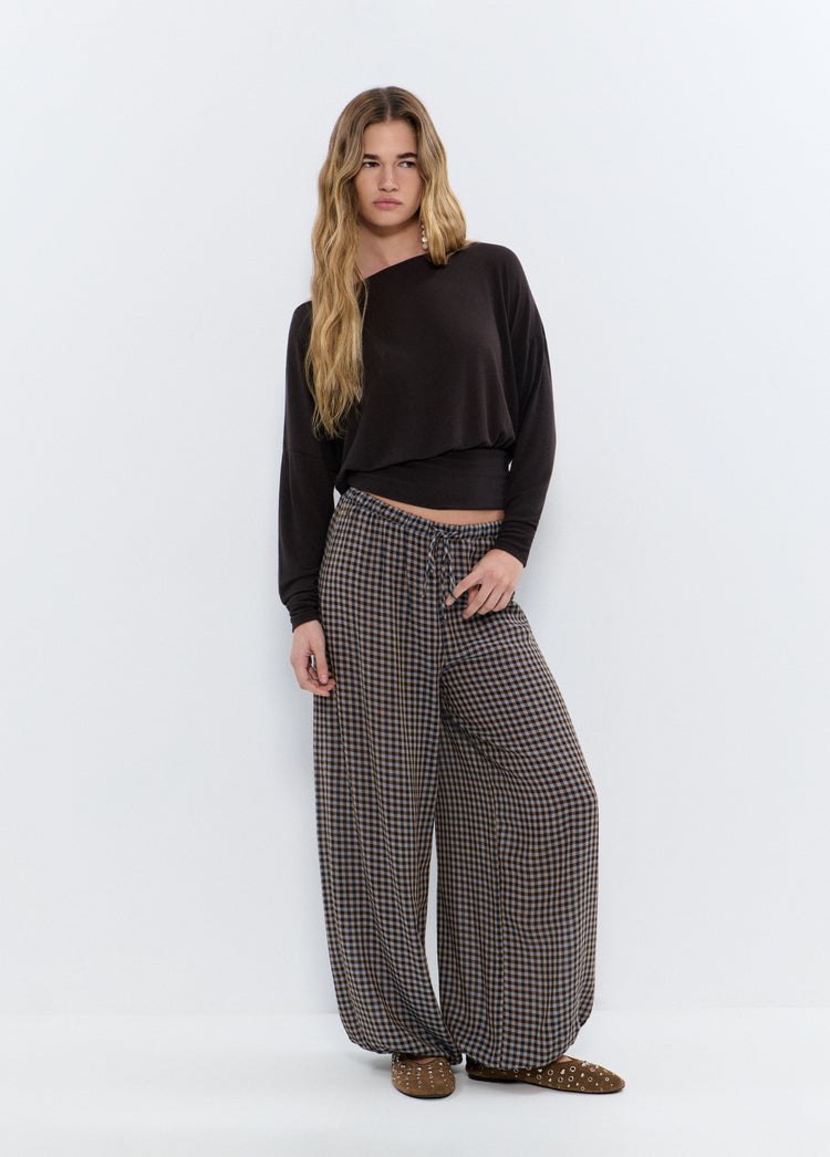 Plaid harem pants