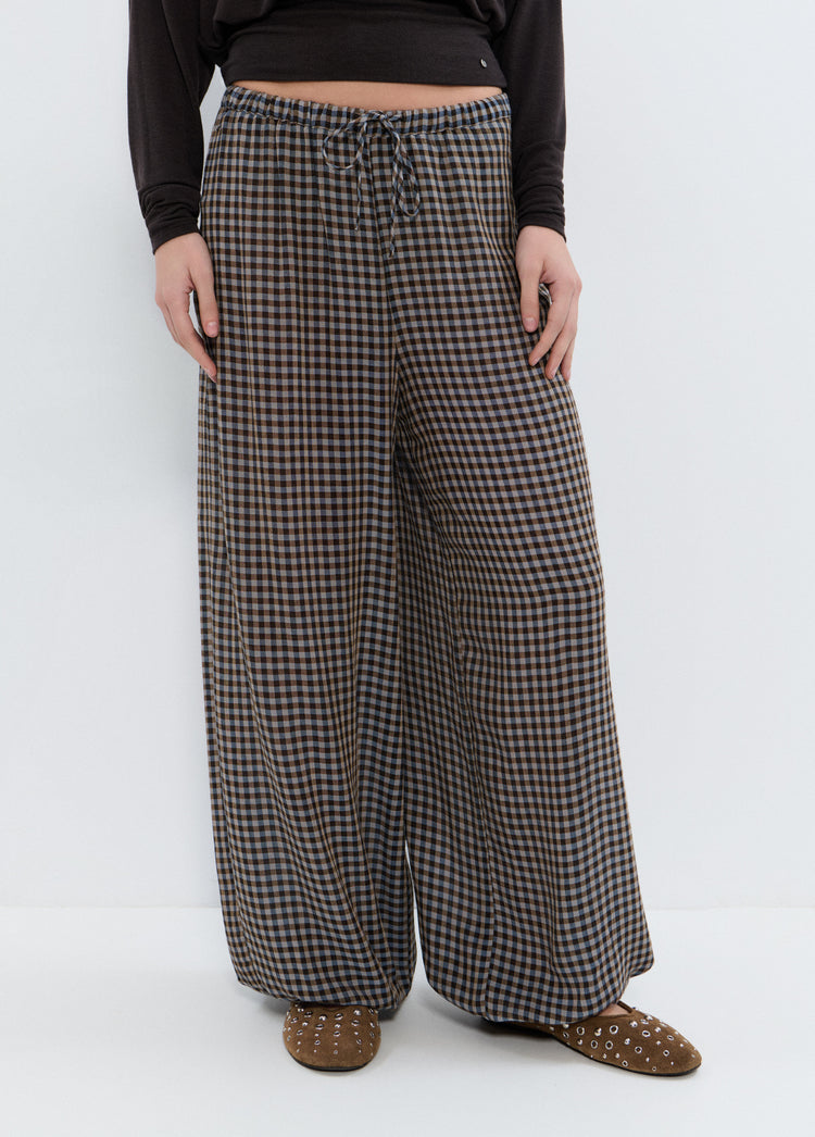 Plaid harem pants