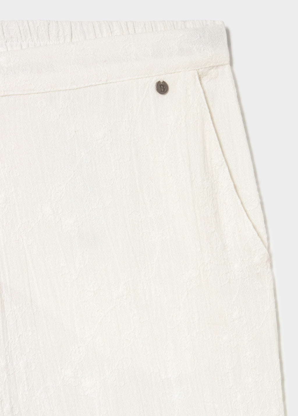 Pantalon droit brodé