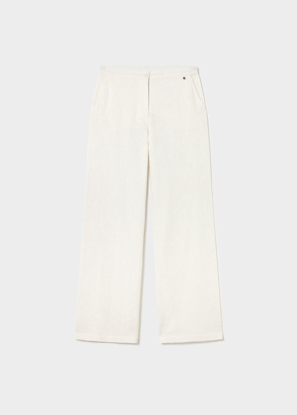Pantalon droit brodé