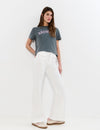 Flared pants with front pockets