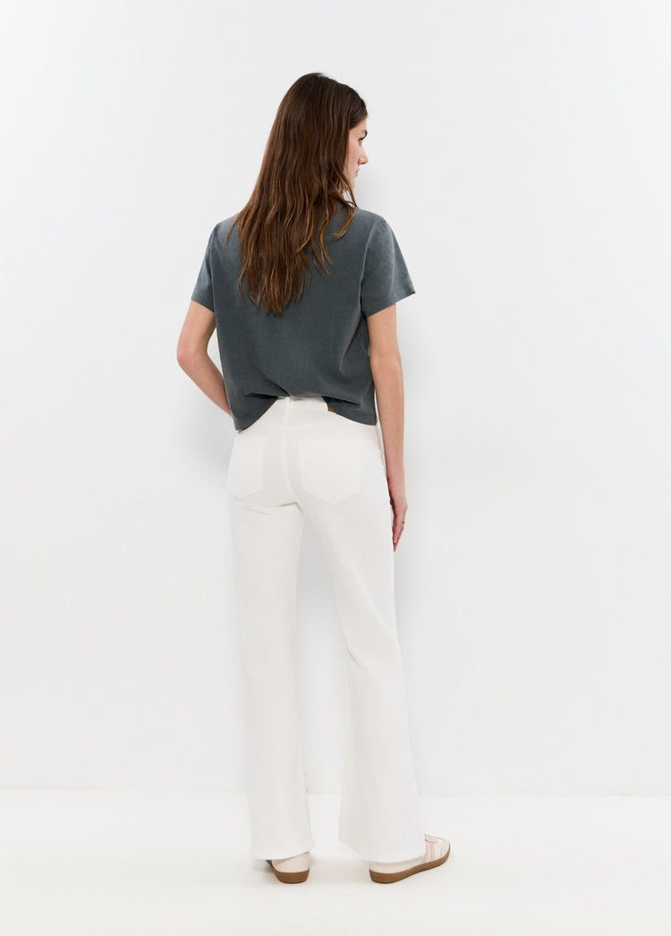 Flared pants with front pockets