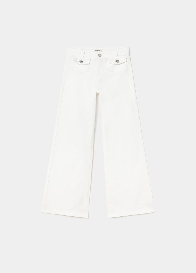 Flared pants with front pockets