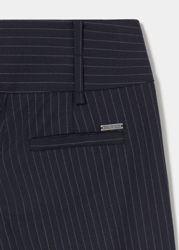 Wide waist striped pants