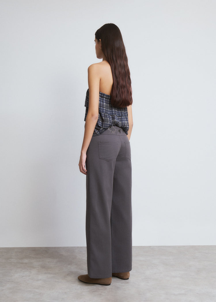 Beaded waist pants