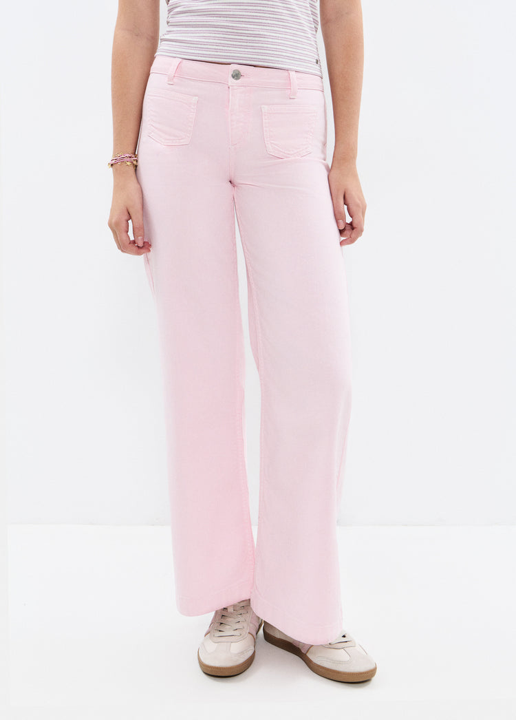 Pantalón culotte bolsillos frontales
