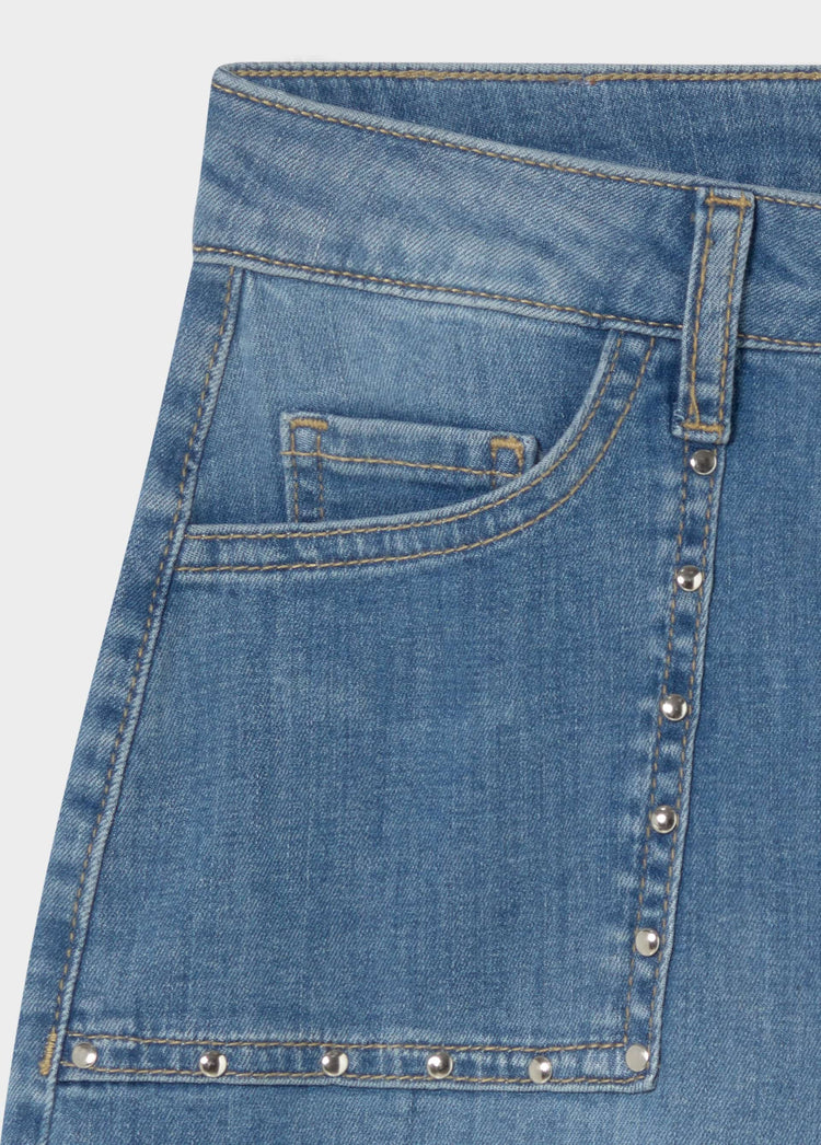 Culotte pants with studs