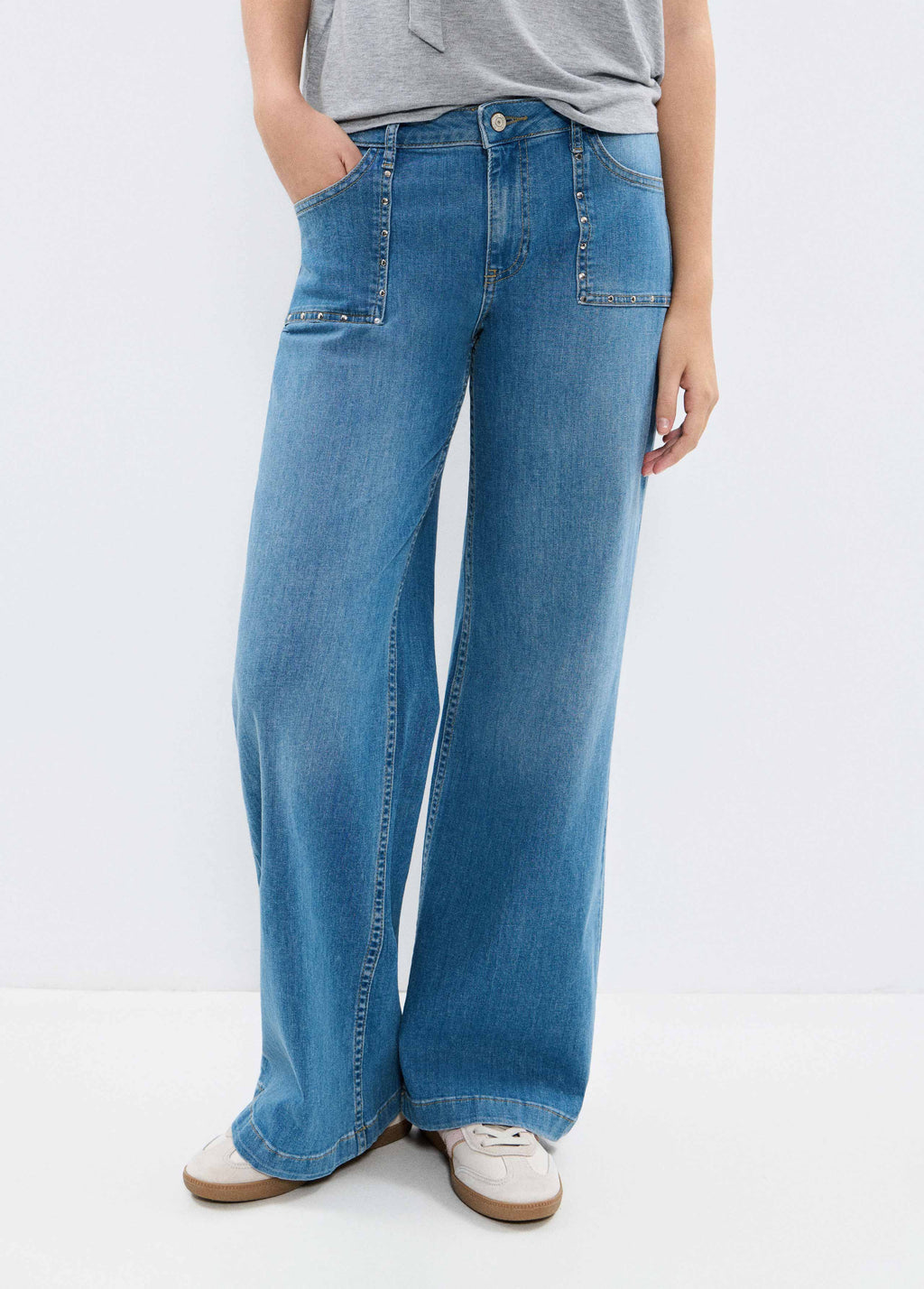 Culotte-Hose mit Nieten