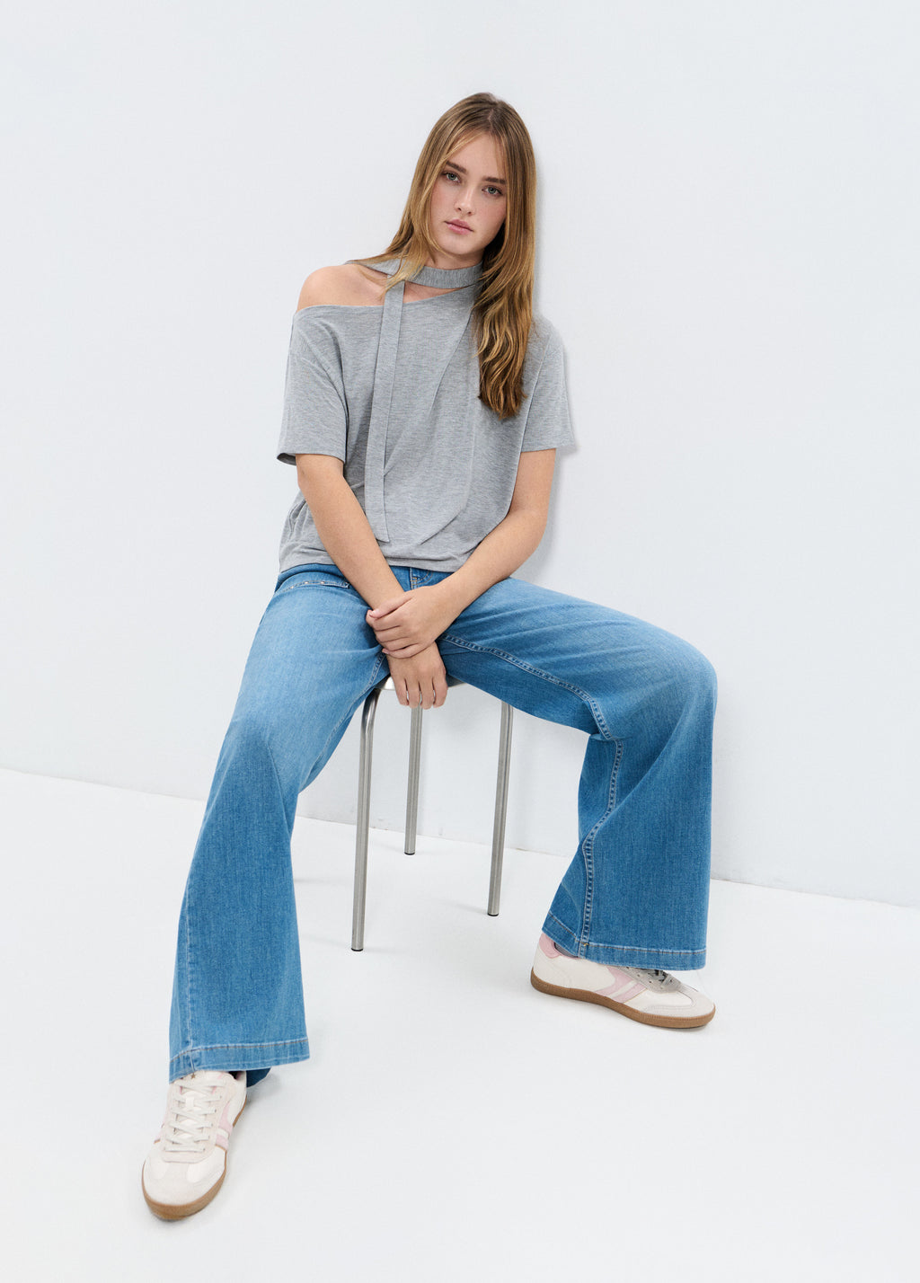 Culotte-Hose mit Nieten