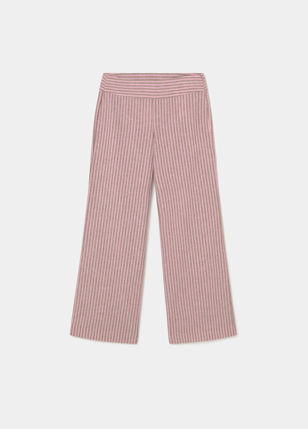 Wide waist striped pants