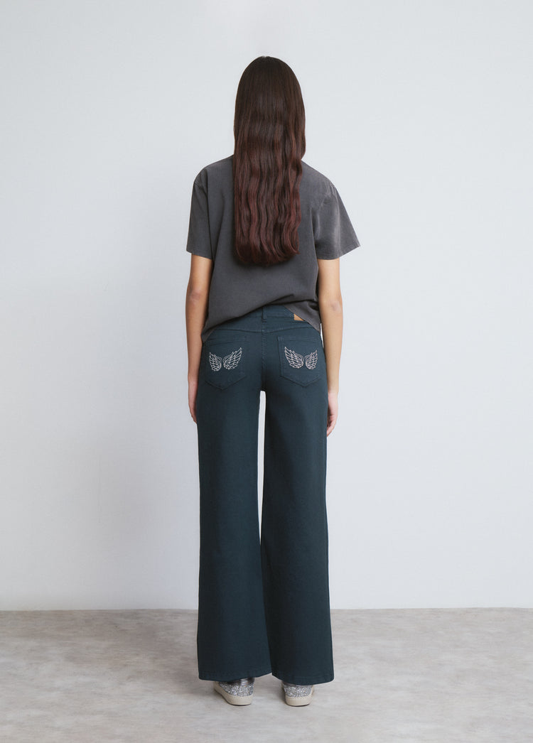 Pantalón recto alas