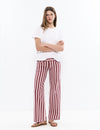 Pantalón recto estampado rayas