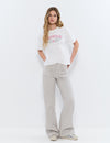Straight pants with studs