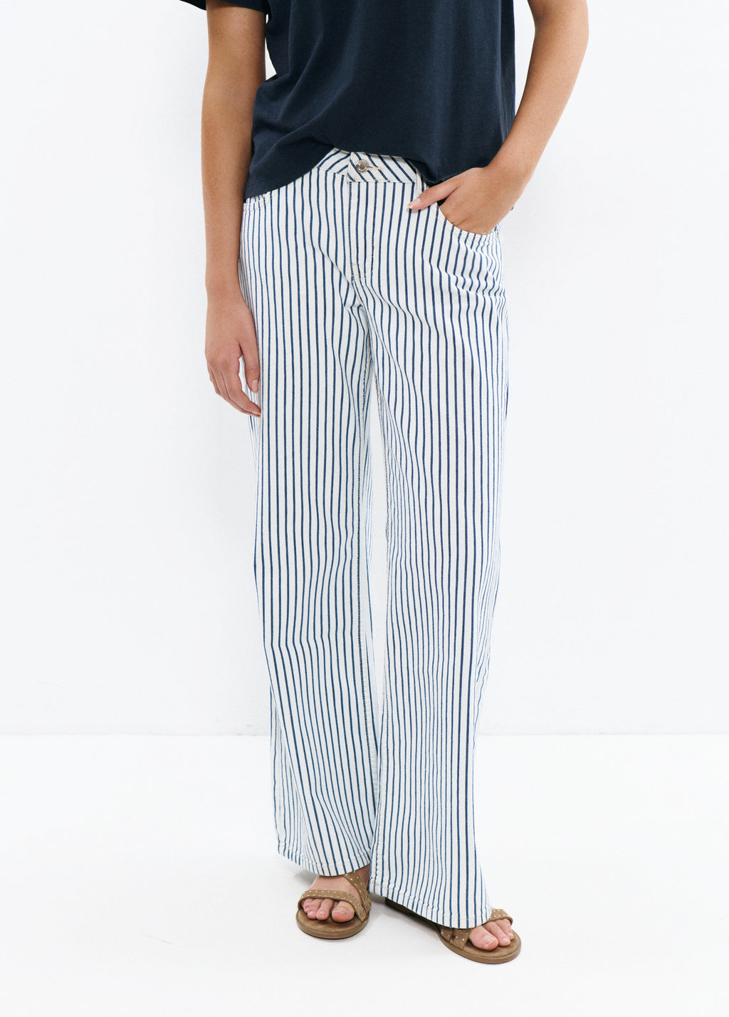 Relaxed striped pants