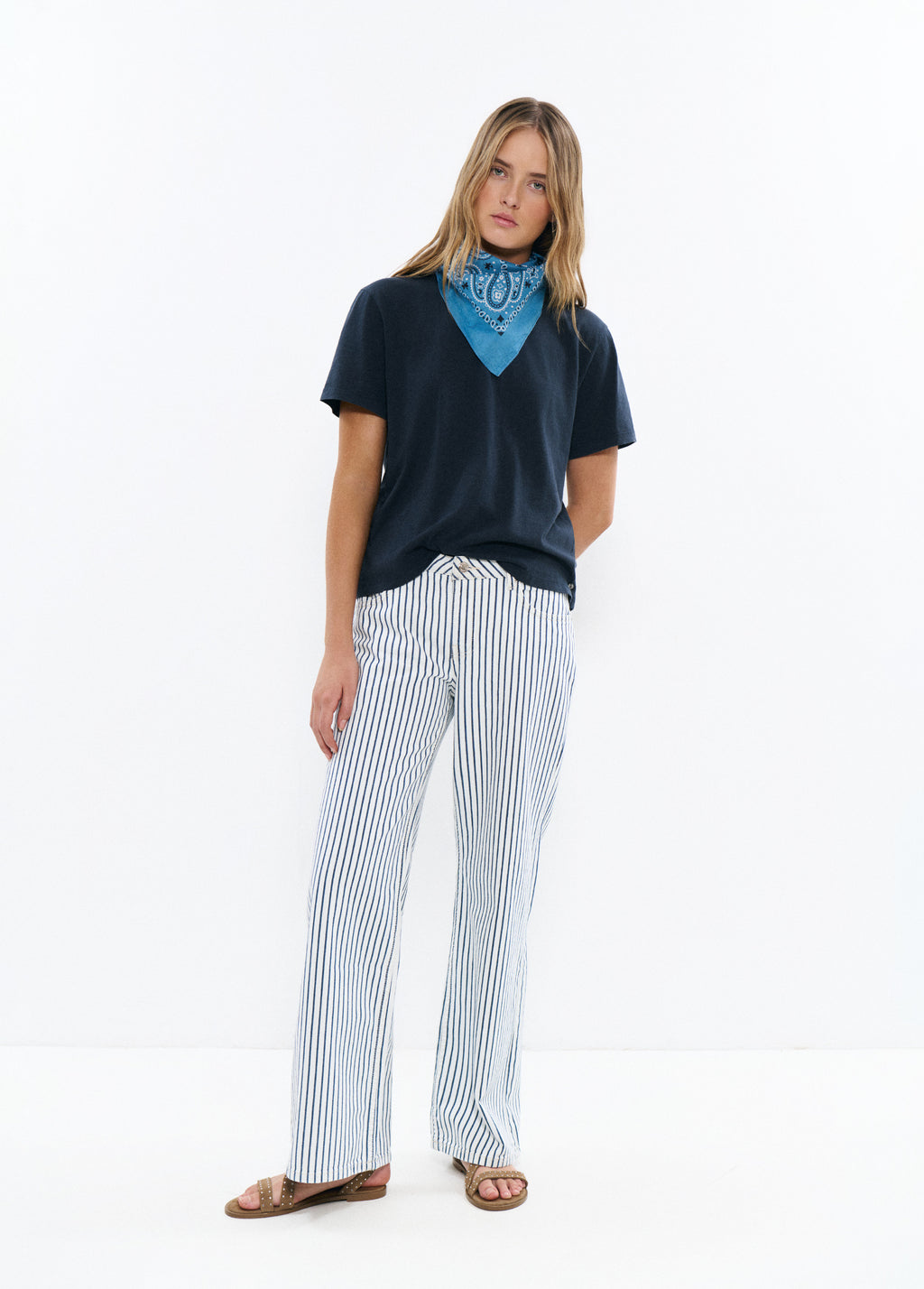 Relaxed striped pants