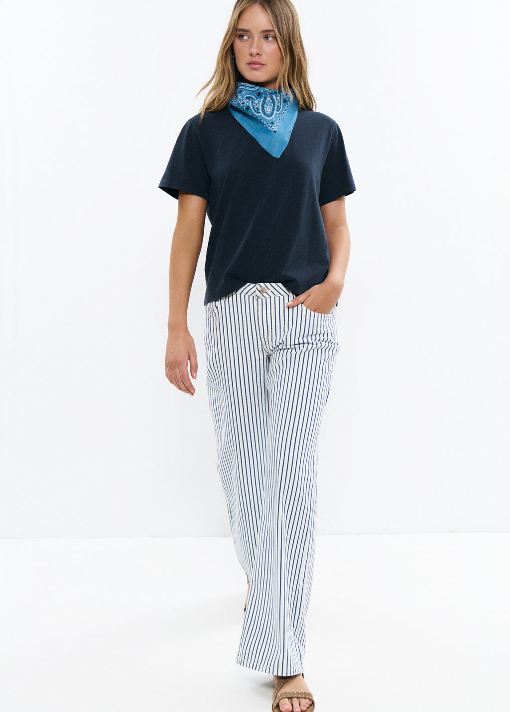 Relaxed striped pants