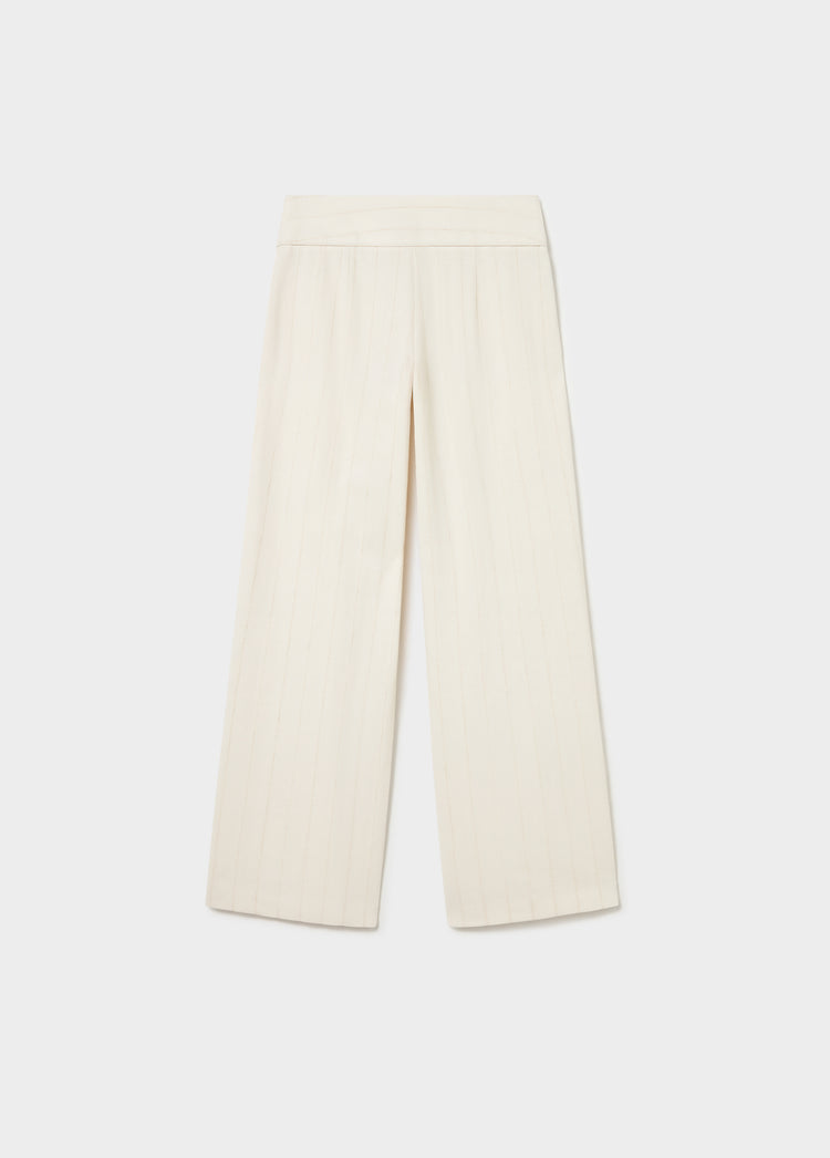 Low-rise textured knit pants