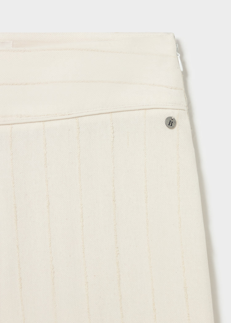 Low-rise textured knit pants