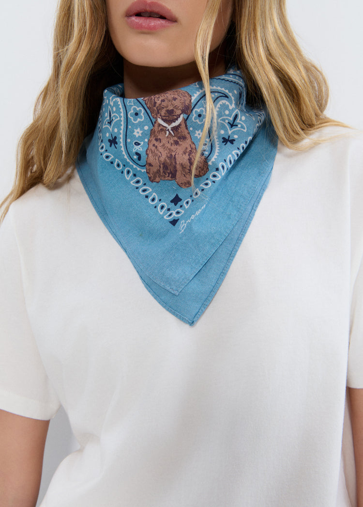 Foulard stampato con cagnolino