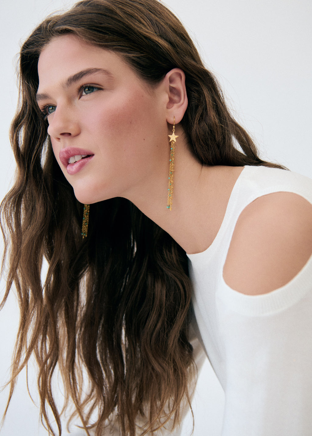 Star stone earrings