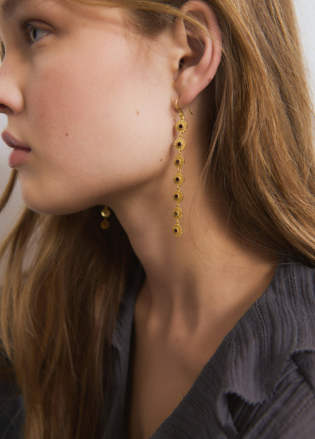 Indian flower earrings