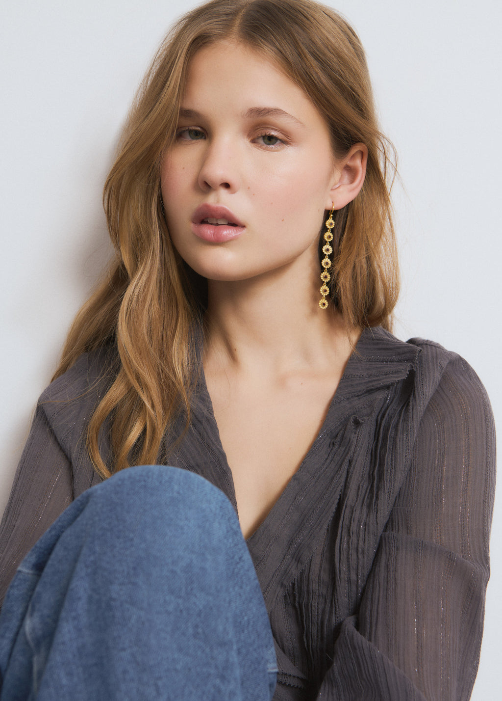 Indian flower earrings