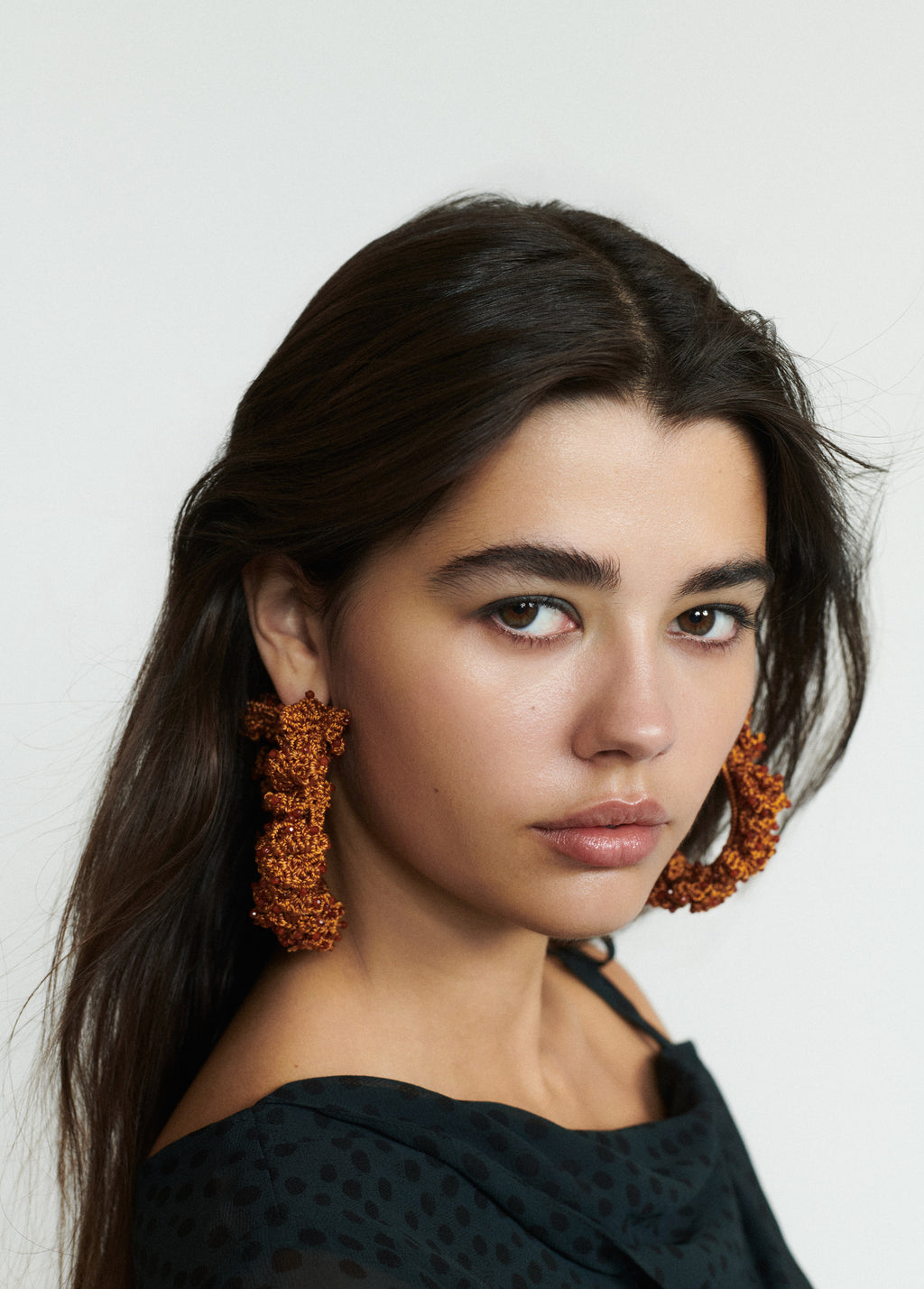 Beaded hoop earrings