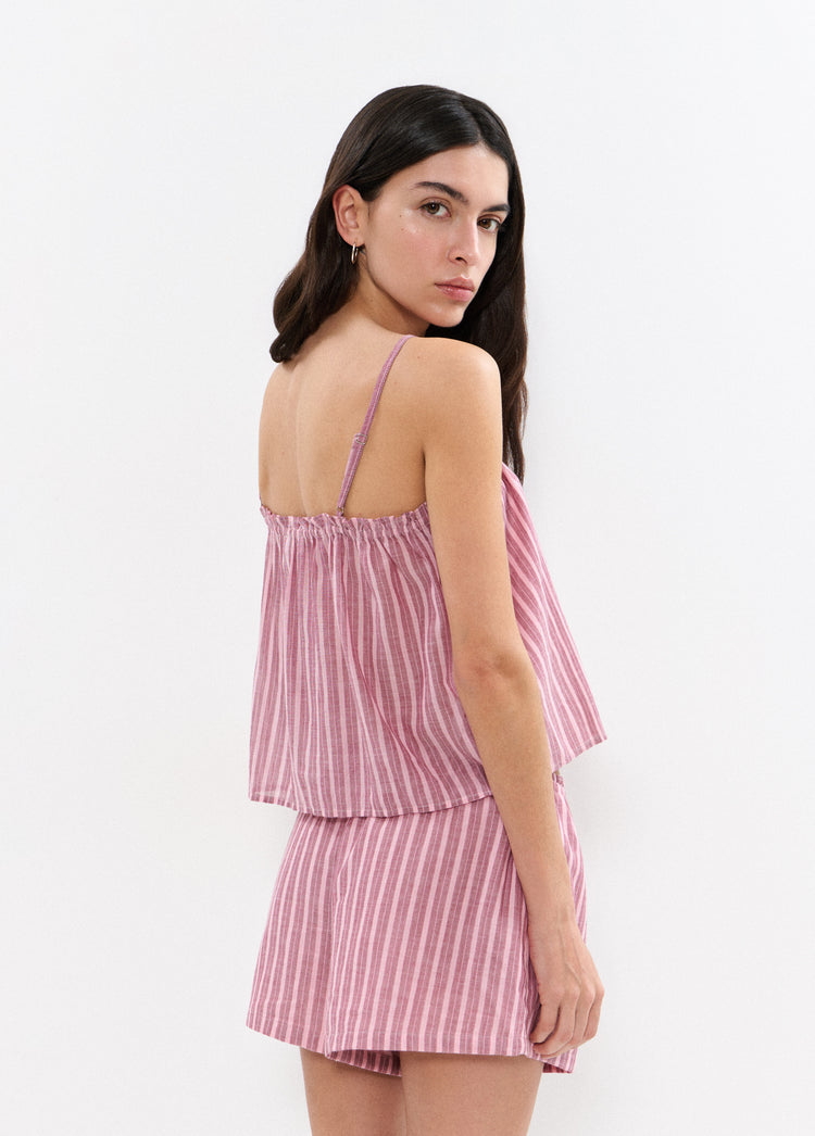 Striped short pajamas