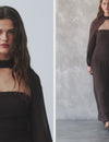 Long ruched dress