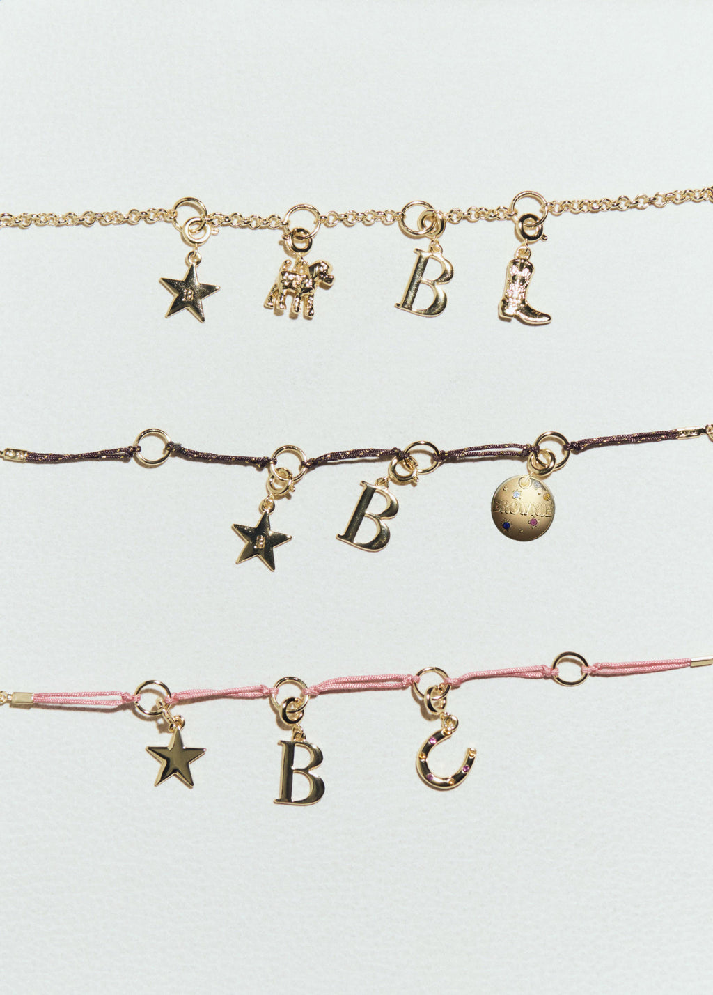 Pulsera cuerda charms