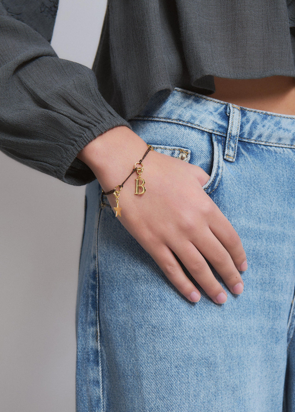 Pulsera cuerda charms
