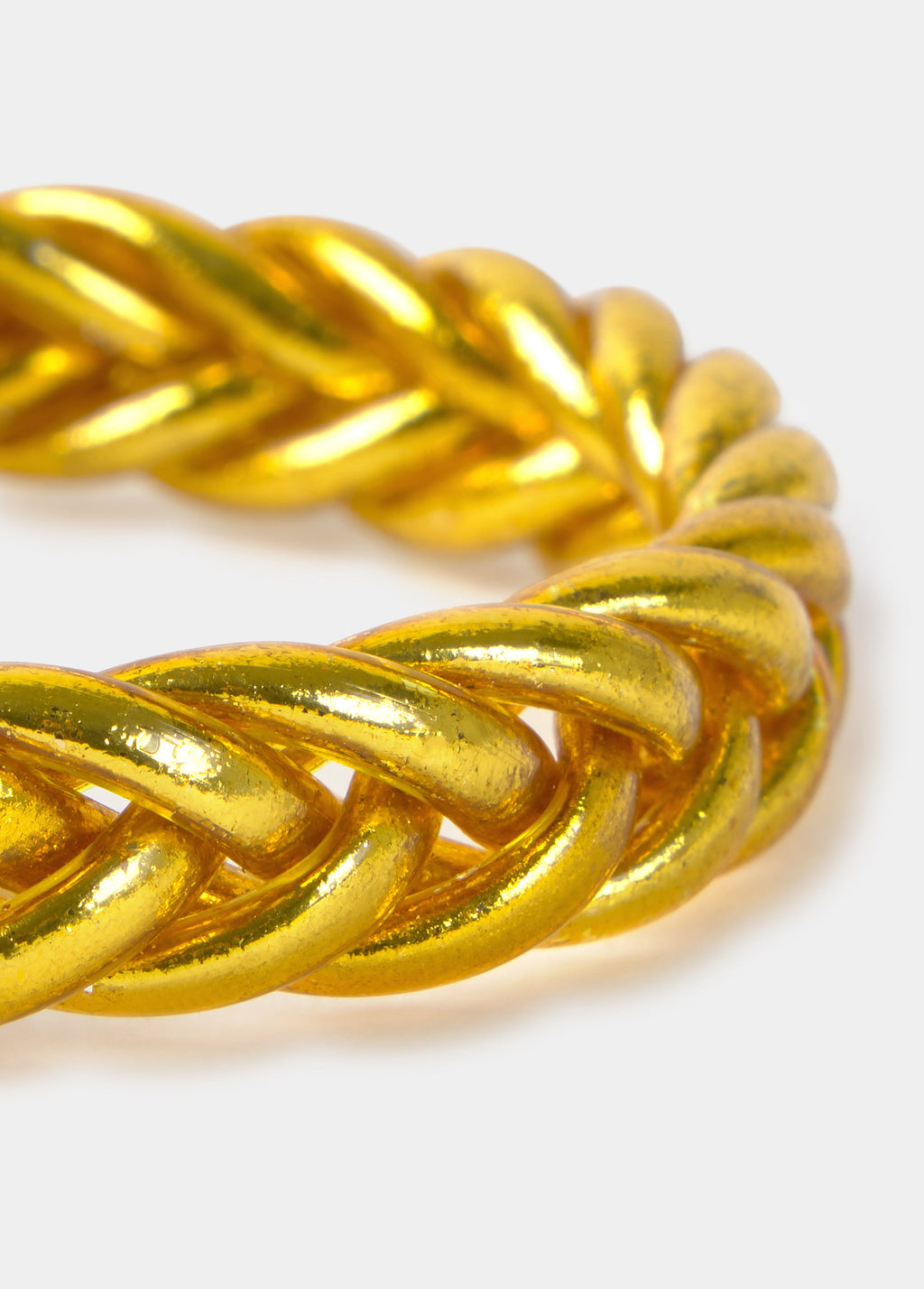 Braided gold leaf bracelet