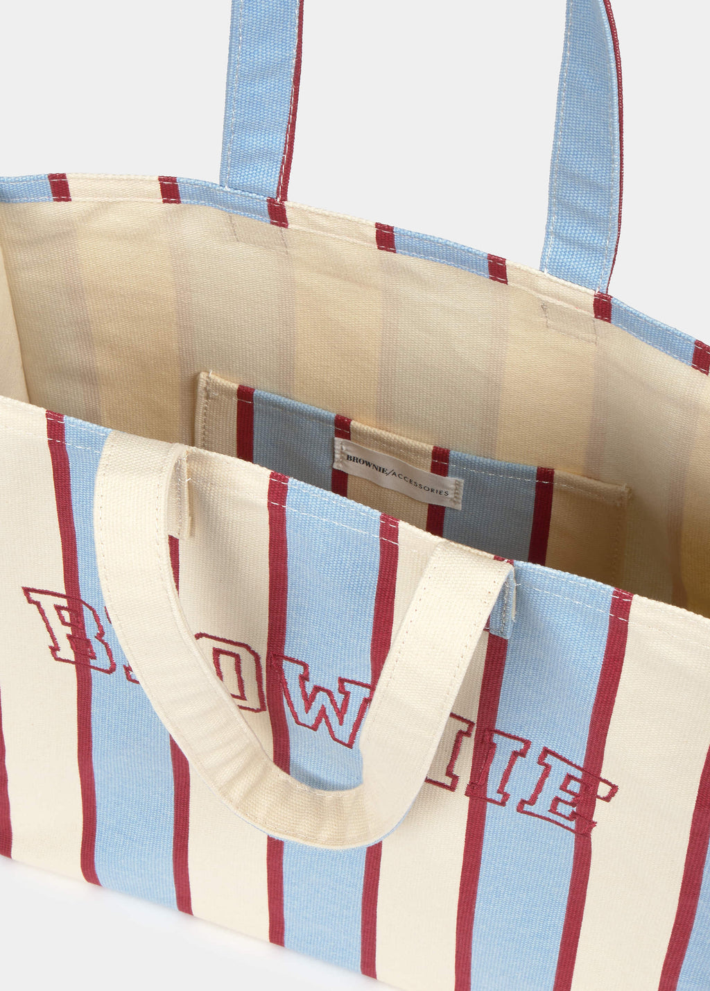 Striped beach shopper bag