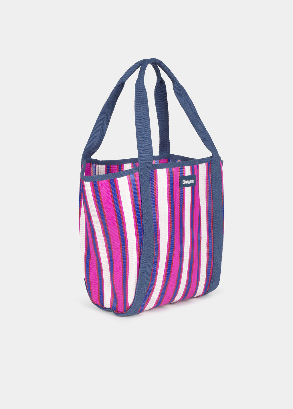 Shopper bag with stripes