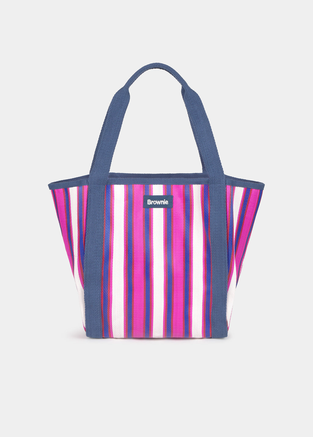 Shopper bag with stripes