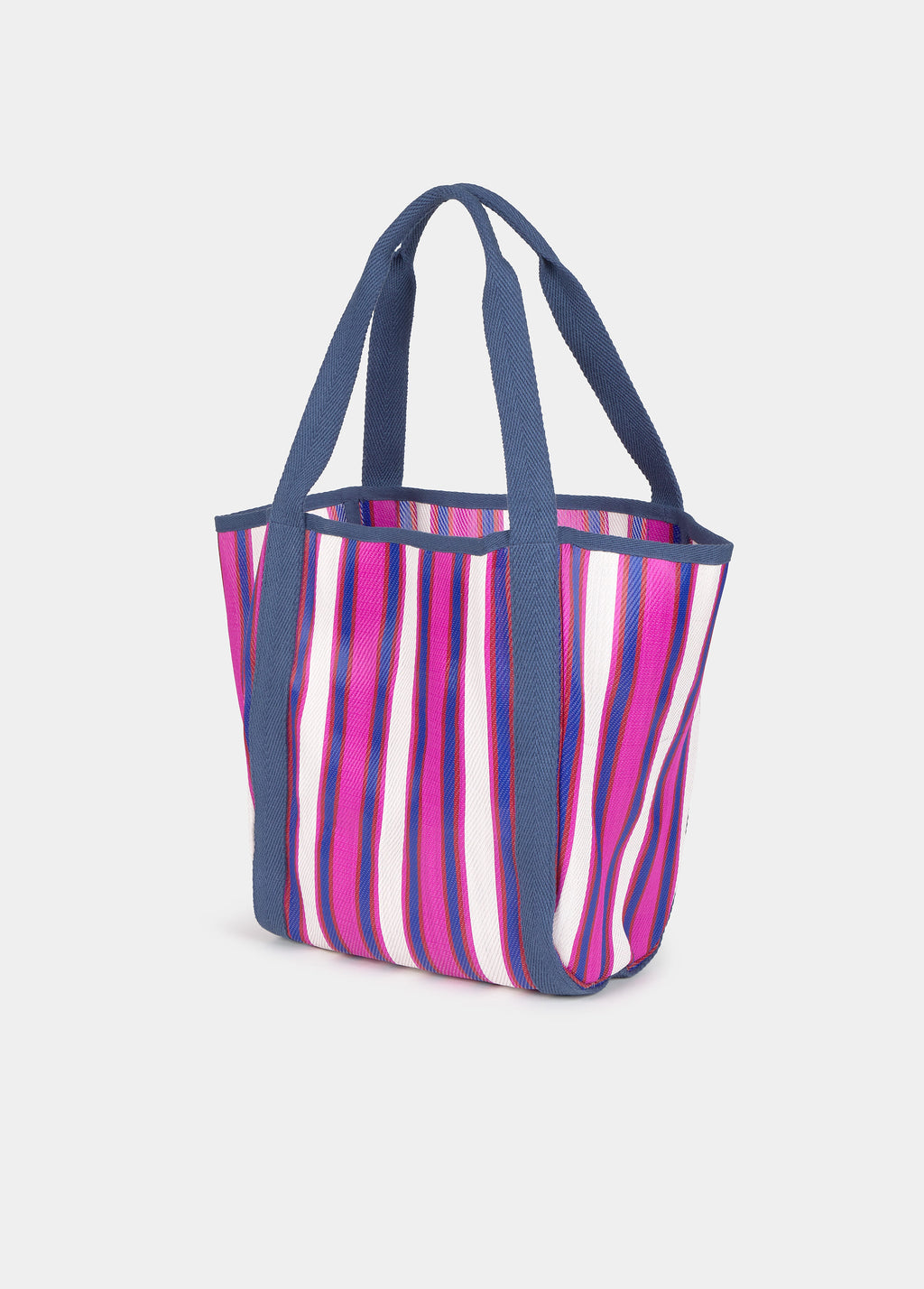 Shopper bag with stripes